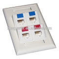 Plaque frontale murale AMP rj45 cat6e plaque frontale, plaque frontale